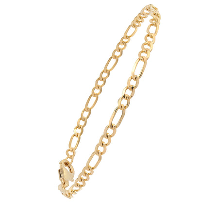 Goldarmband Figarokette Armkette Breite 3,2 mm massiv 333-8 Karat Gold