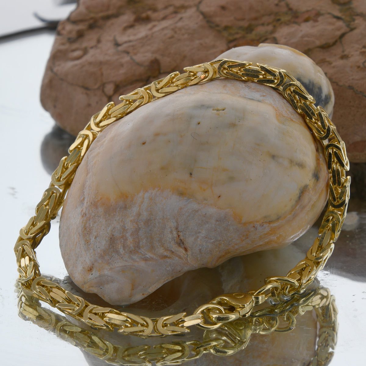 Goldarmband Königskette Armkette Breite 3,0mm massiv 750-18 Karat Gold