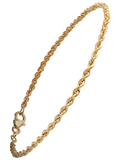 Goldkette Kordelkette hohl Halskette Breite 2,2 mm - 333-8 Karat Gold