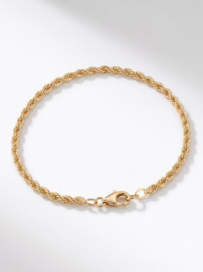Goldkette Kordelkette hohl Halskette Breite 2,2 mm - 585-14 Karat Gold