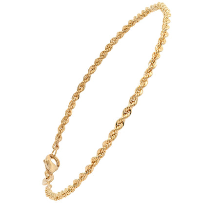 Goldkette Kordelkette hohl Halskette Breite 2,2 mm - 585-14 Karat Gold