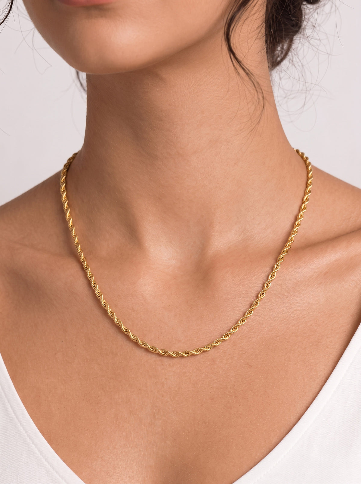 Goldkette Kordelkette hohl Halskette Breite 2,2 mm - 585-14 Karat Gold