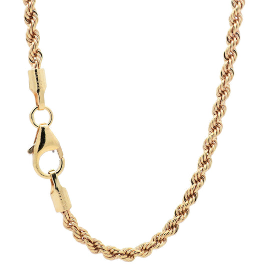 Goldkette Kordelkette hohl Halskette Breite 2,1 mm - 585-14 Karat Gold