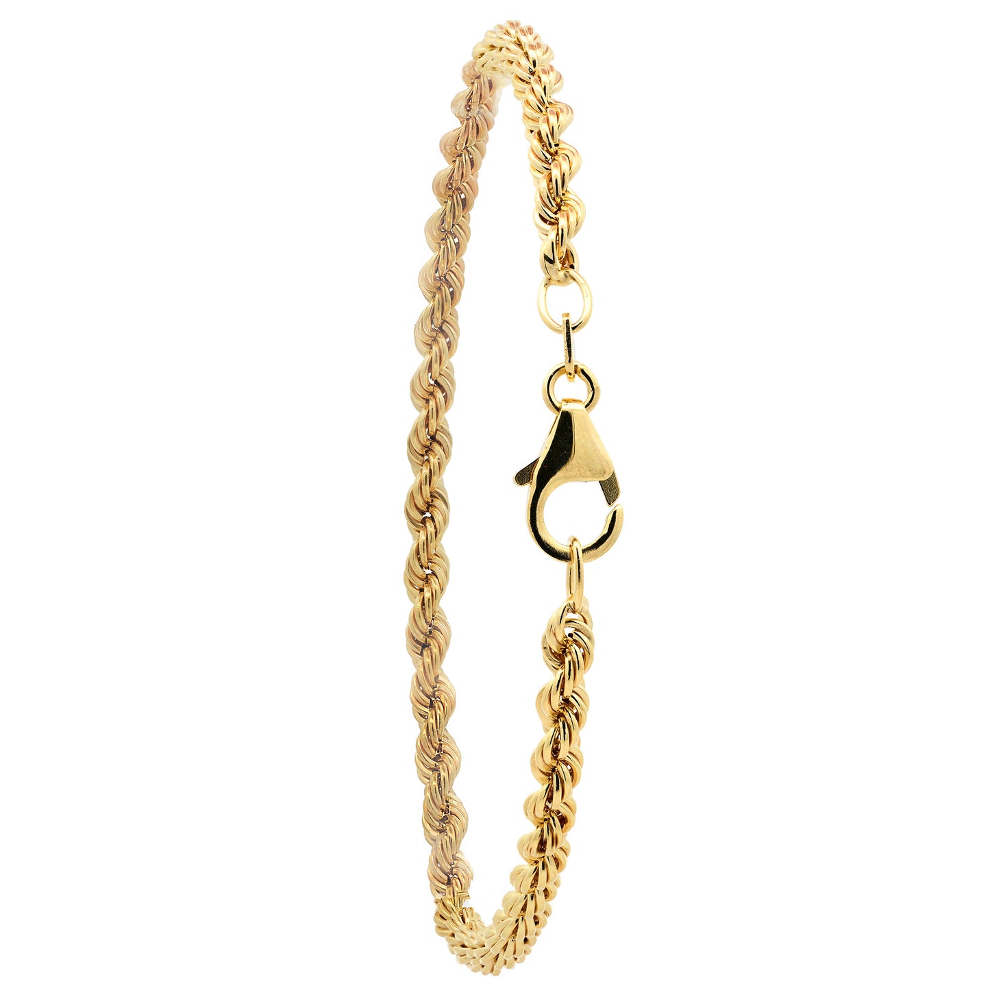Goldarmband Kordelkette hohl  Armkette Breite 3,3mm 585-14 Karat Gold