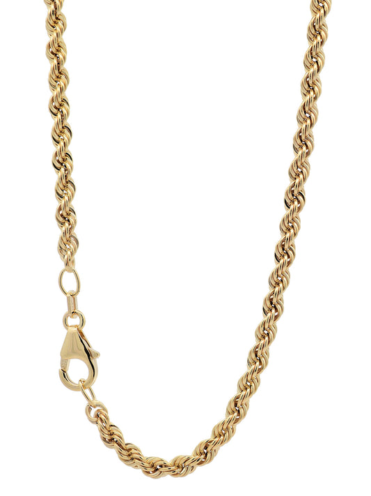 Goldkette Kordelkette hohl Halskette Breite 3,3 mm - 585-14 Karat Gold