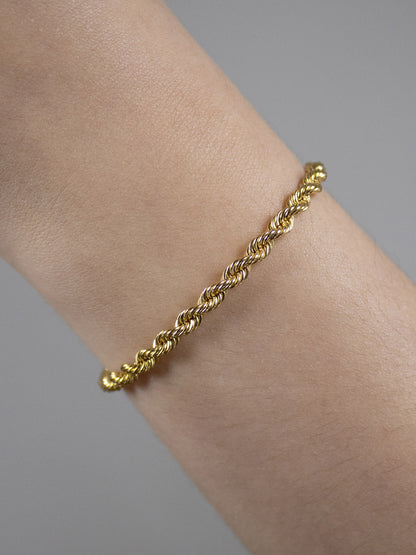 Goldkette Kordelkette hohl Halskette Breite 3,3 mm - 585-14 Karat Gold
