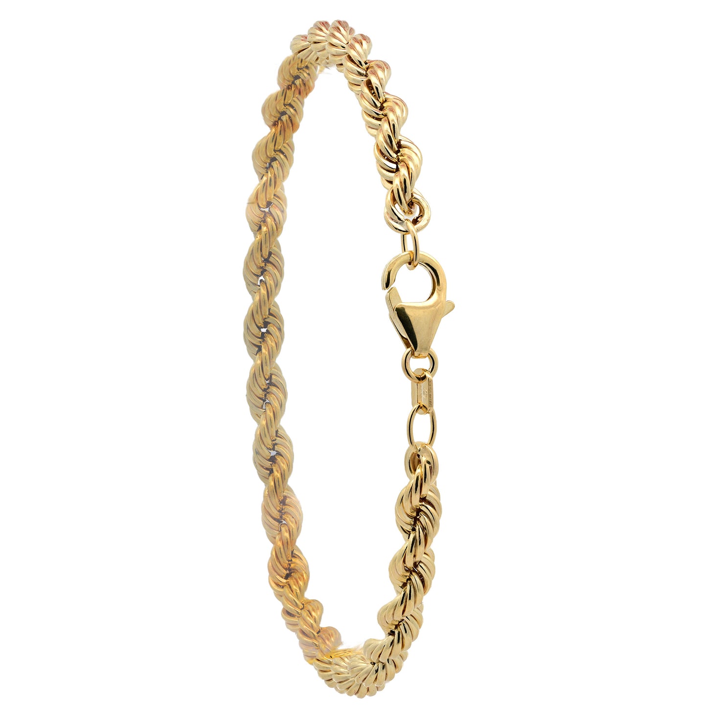 Goldarmband Kordelkette hohl  Armkette Breite 4,5mm 585-14 Karat Gold