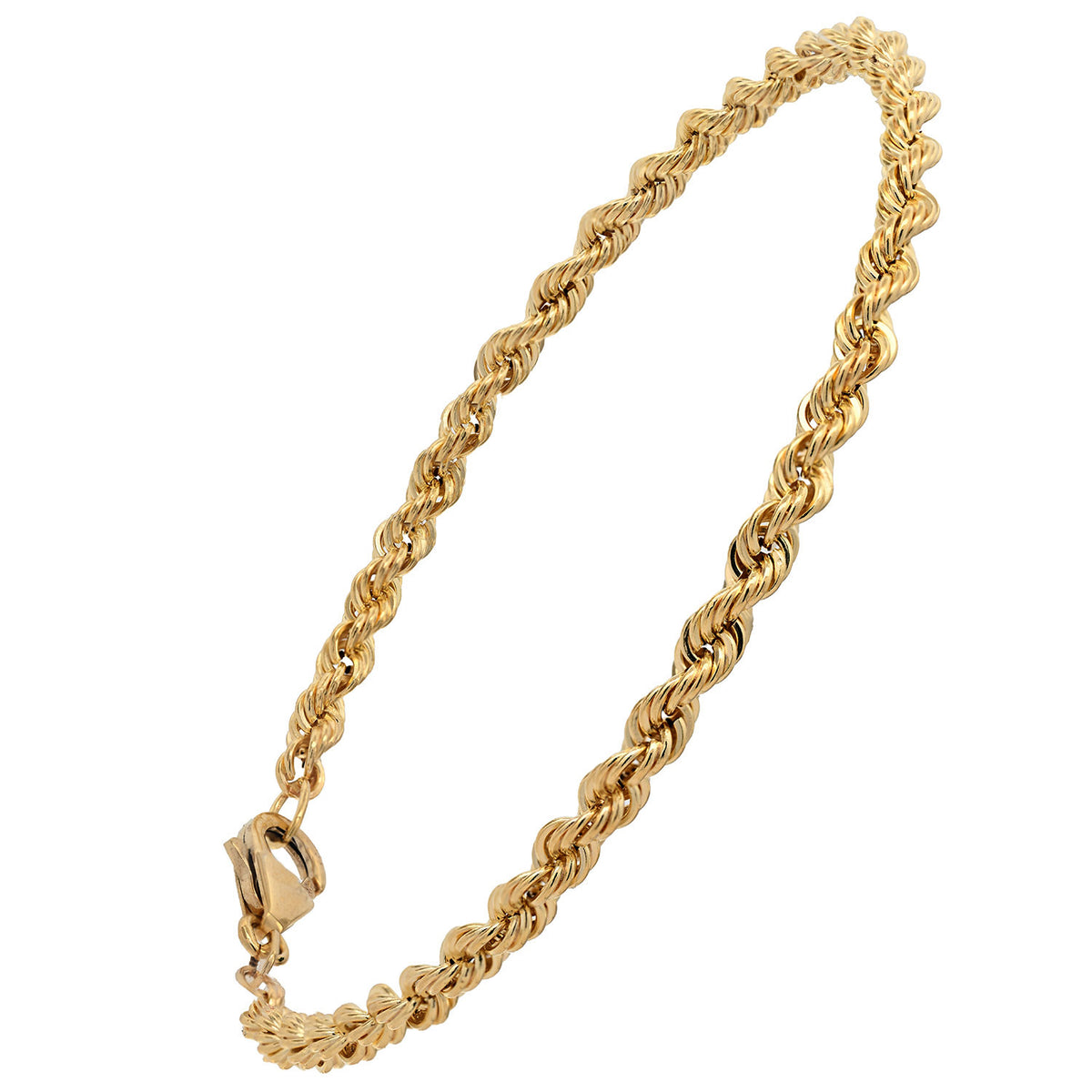 Kordelkette hohl Armkette Gold Armband Breite 4,5 mm 585-14 Karat Gold