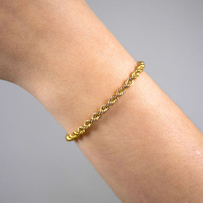 Goldkette Kordelkette hohl Halskette Breite 4,5 mm - 585-14 Karat Gold
