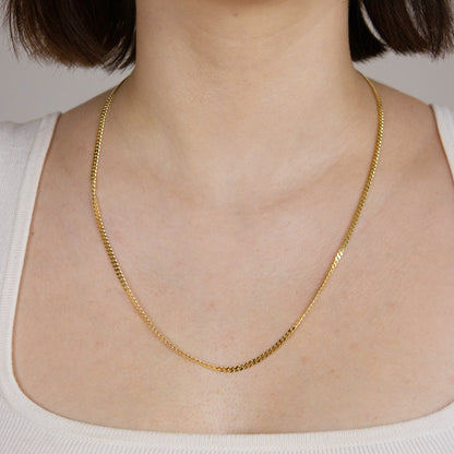 Goldkette Panzerkette Halskette Breite 2,8 mm massiv 585-14 Karat Gold