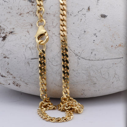 Goldkette Panzerkette Halskette Breite 3,5 mm massiv 585-14 Karat Gold