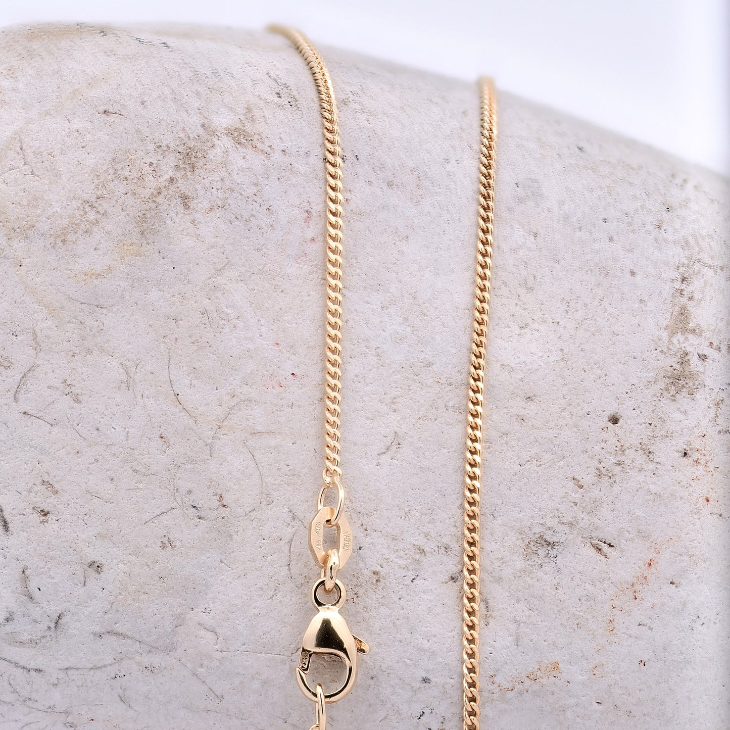 Goldkette Panzerkette Halskette Breite 1,3 mm massiv 750-18 Karat Gold