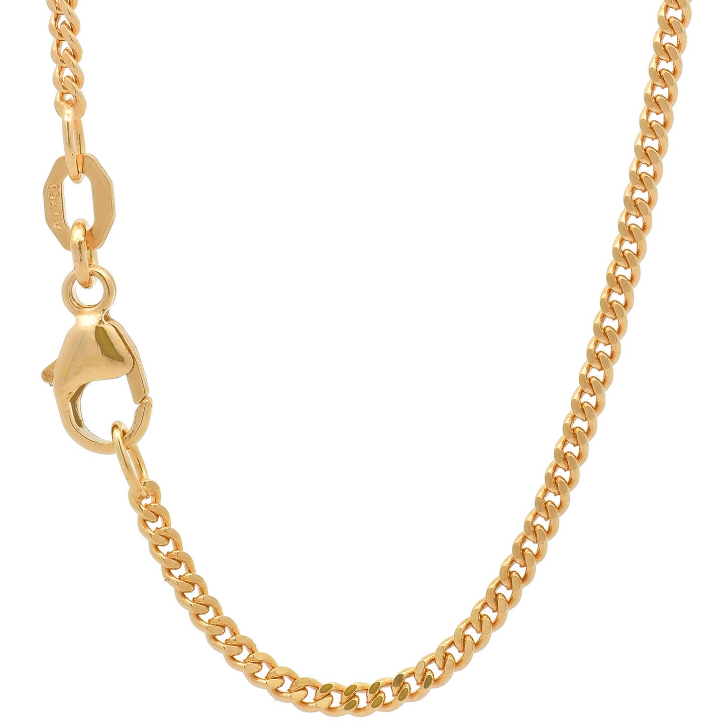 Goldkette Panzerkette Halskette Breite 1,8 mm massiv 750-18 Karat Gold