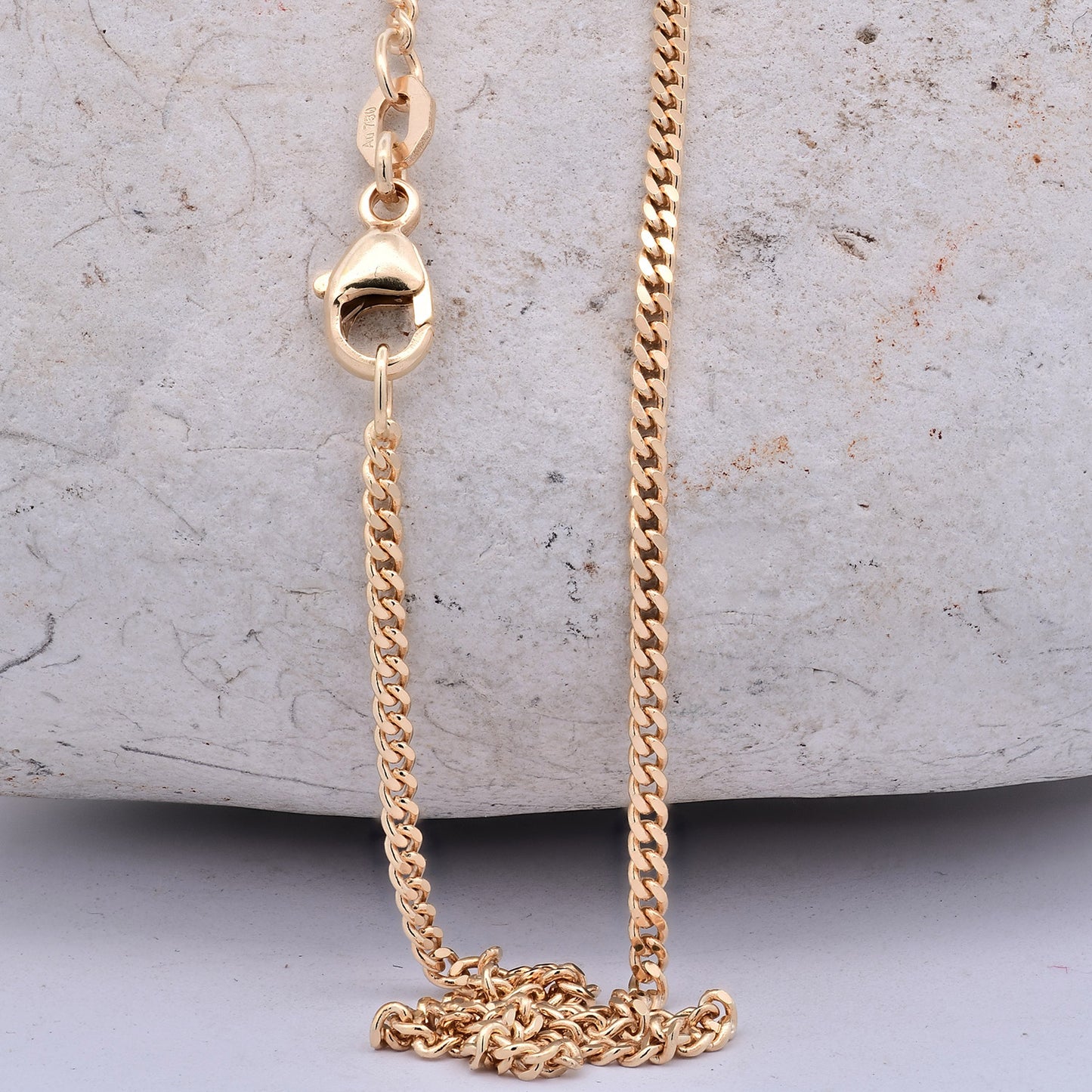 Goldkette Panzerkette Halskette Breite 1,8 mm massiv 750-18 Karat Gold
