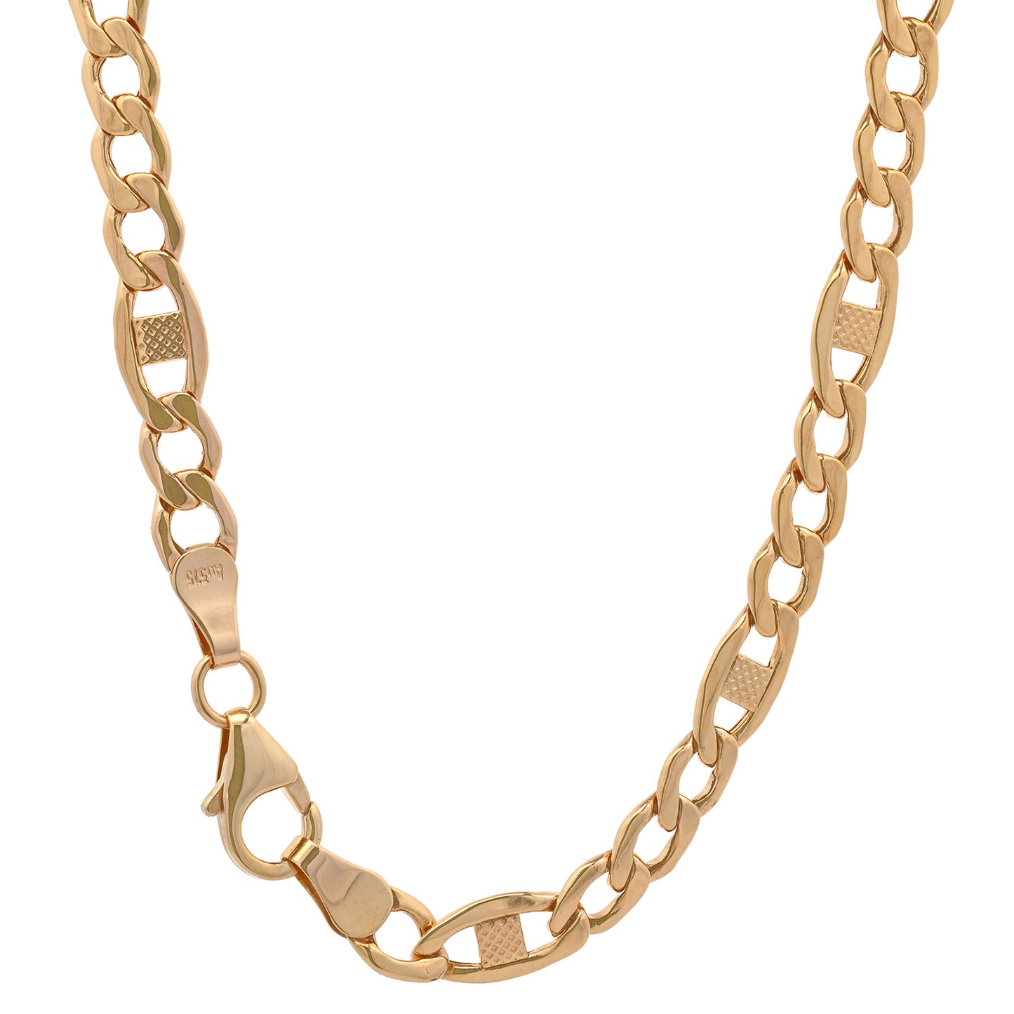 Goldkette Plättchenkette hohl Halskette Breite 4,7 mm 375-9 Karat Gold