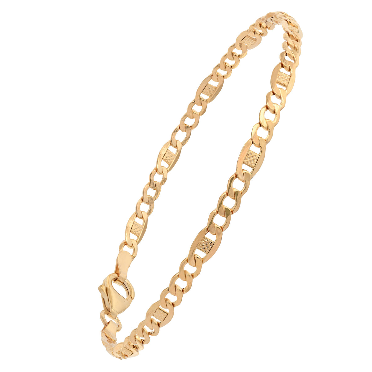 Goldkette Plättchenkette hohl Armkette 3,5 mm 375 - 9 Karat Gold