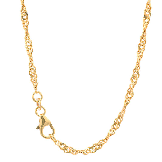 Goldkette Singapurkette Halskette Breite 2,2 mm 333-8 Karat  echt Gold