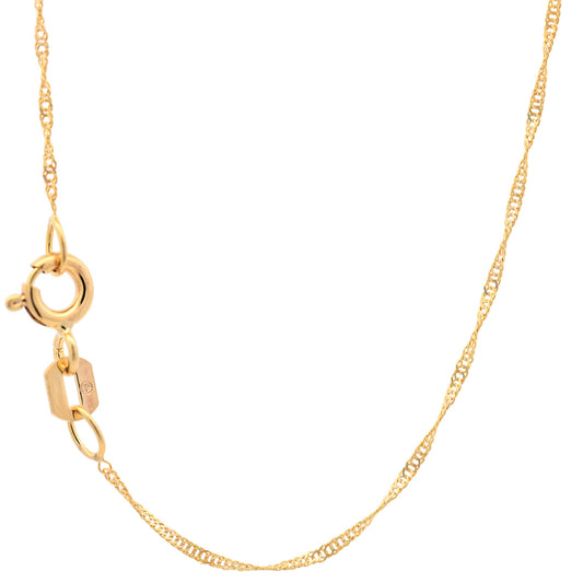Goldkette Singapurkette Halskette Breite 1,0mm 750-18 Karat  echt Gold