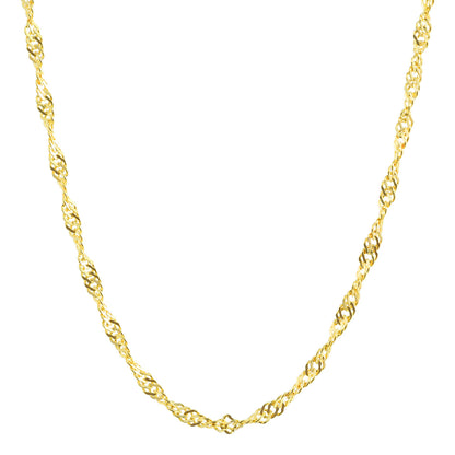 Goldkette Singapurkette Halskette Breite 1,0mm 750-18 Karat  echt Gold