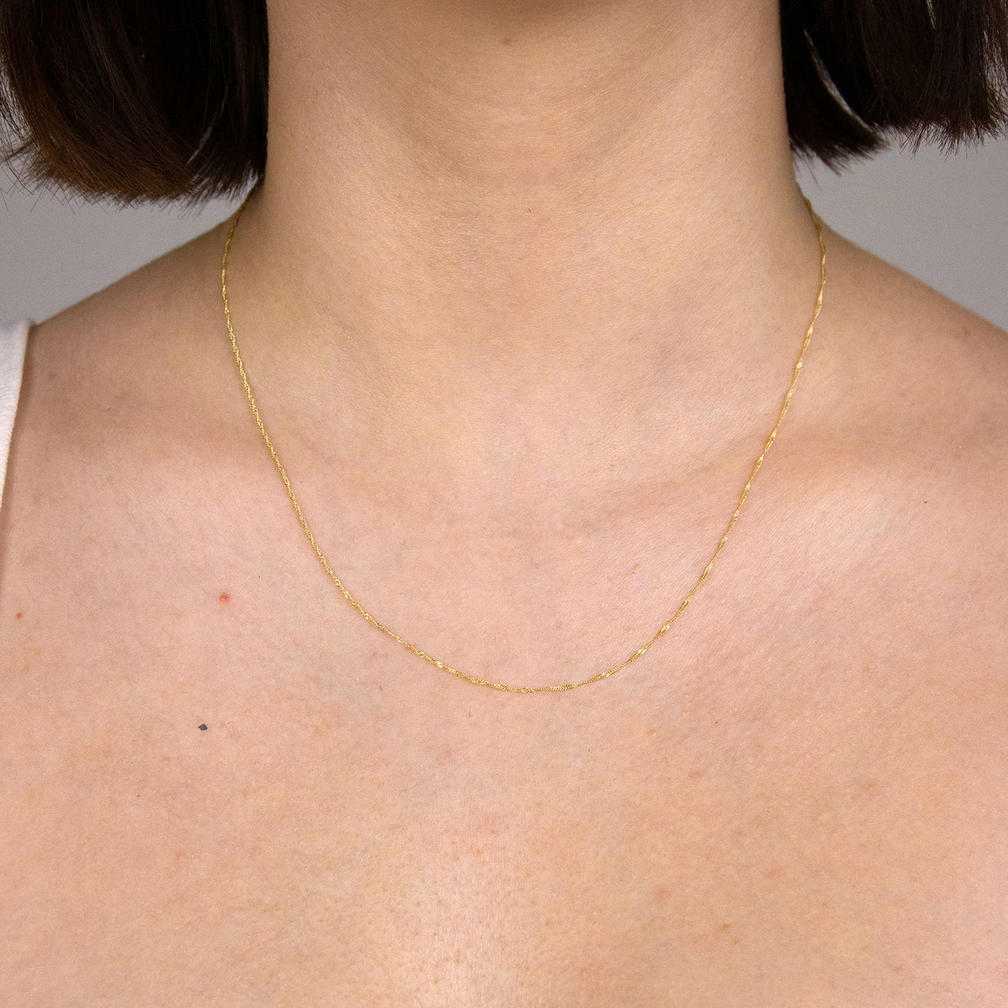 Goldkette Singapurkette Halskette Breite 1,0mm 750-18 Karat  echt Gold