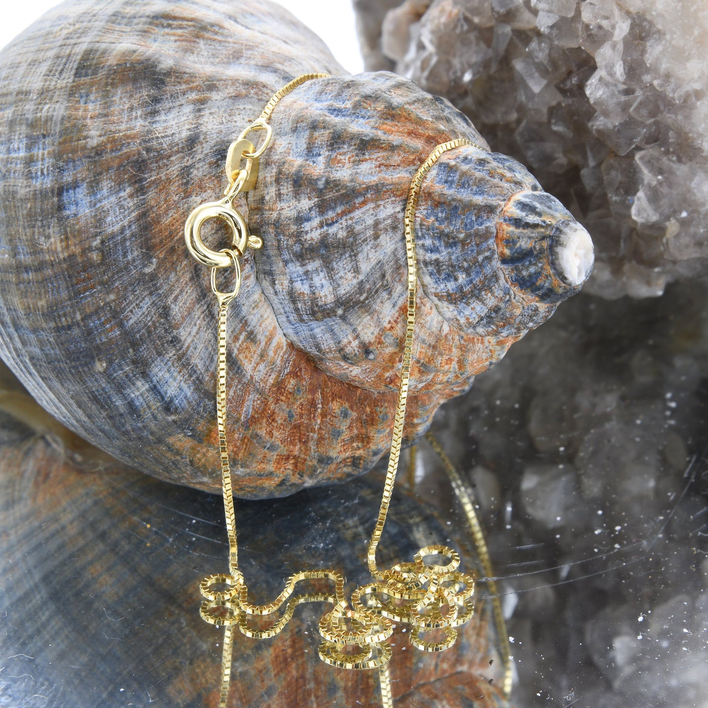 Goldkette Venezianerkette Halskette Breite 0,6 mm - 585-14 Karat Gold