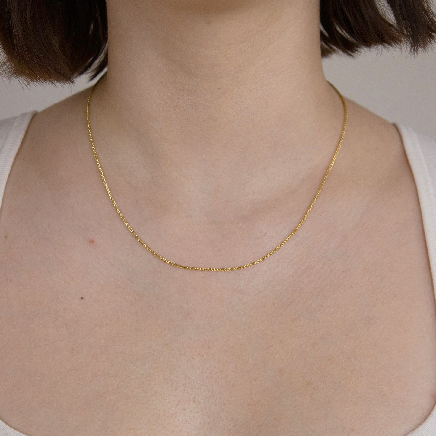 Goldkette Zopfkette Halskette Breite 1,4 mm massiv 333 - 8 Karat Gold