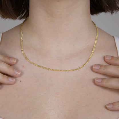 Goldkette Zopfkette Halskette Breite 1,7 mm massiv 333 - 8 Karat Gold