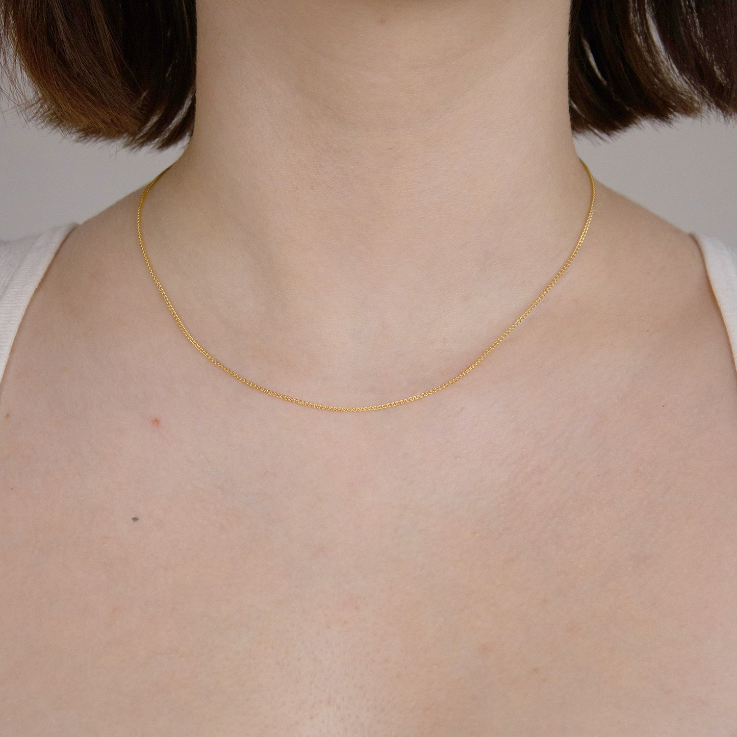 Goldkette Zopfkette Halskette Breite 1,1 mm massiv 585 - 14 Karat Gold
