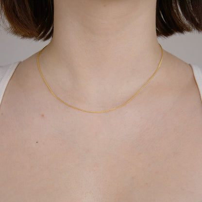 Goldkette Zopfkette Halskette Breite 1,1 mm massiv 585 - 14 Karat Gold