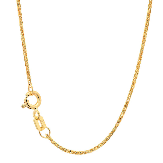 Goldkette Zopfkette Halskette Breite 1,1 mm massiv 585 - 14 Karat Gold