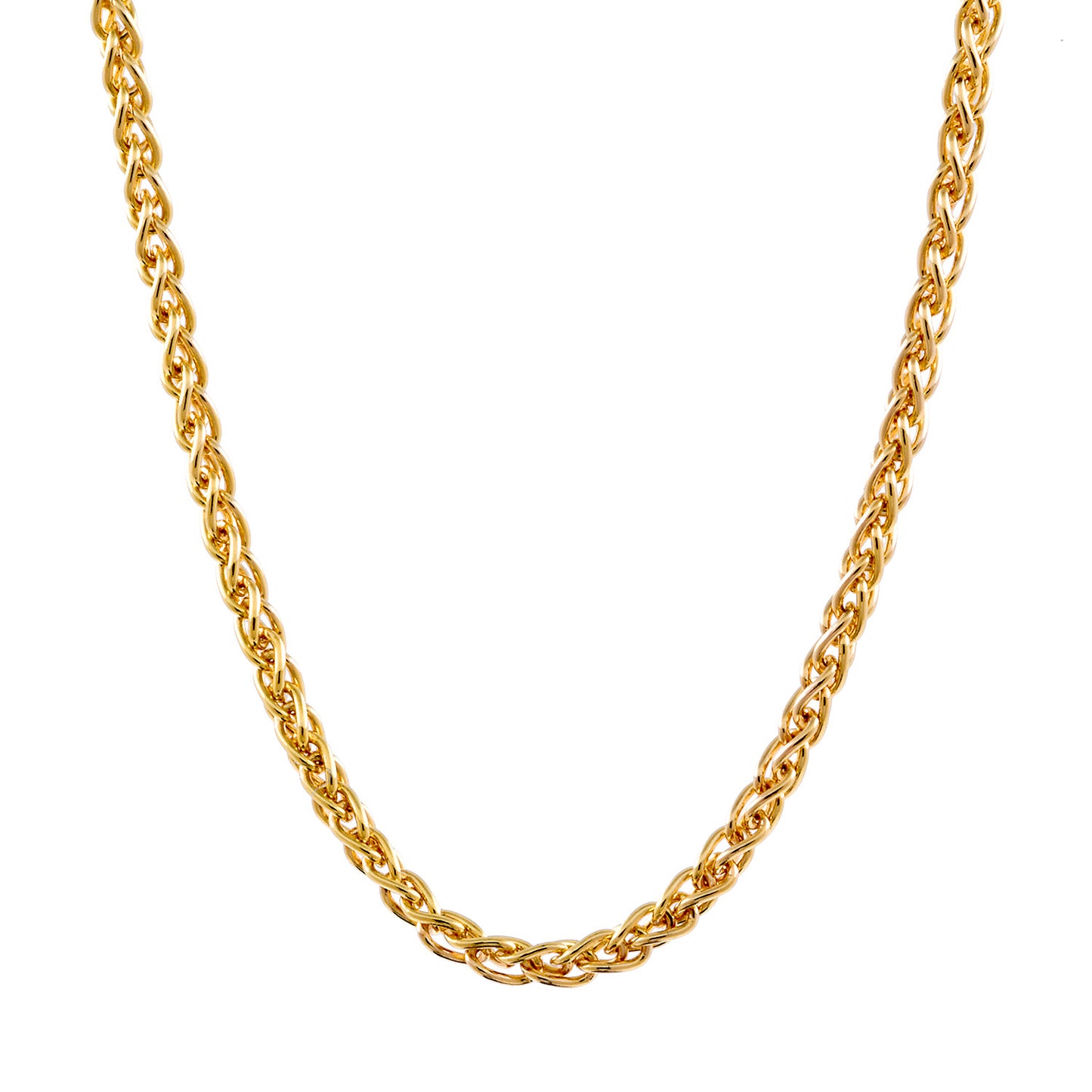 Goldkette Zopfkette Halskette Breite 1,4 mm massiv 585 - 14 Karat Gold
