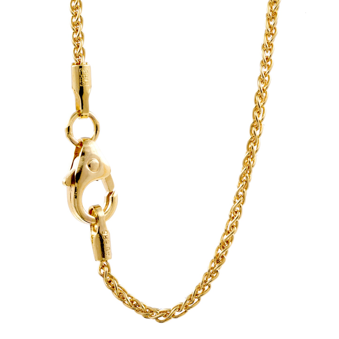 Goldkette Zopfkette Halskette Breite 1,4 mm massiv 585 - 14 Karat Gold
