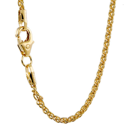 Goldkette Zopfkette Halskette Breite 1,7 mm massiv 585 - 14 Karat Gold