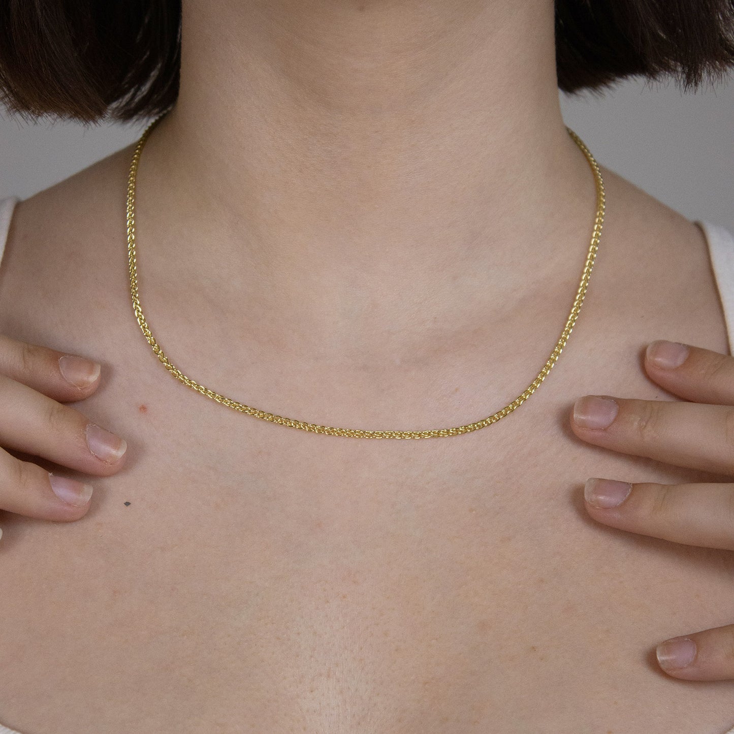 Goldkette Zopfkette Halskette Breite 1,7 mm massiv 585 - 14 Karat Gold