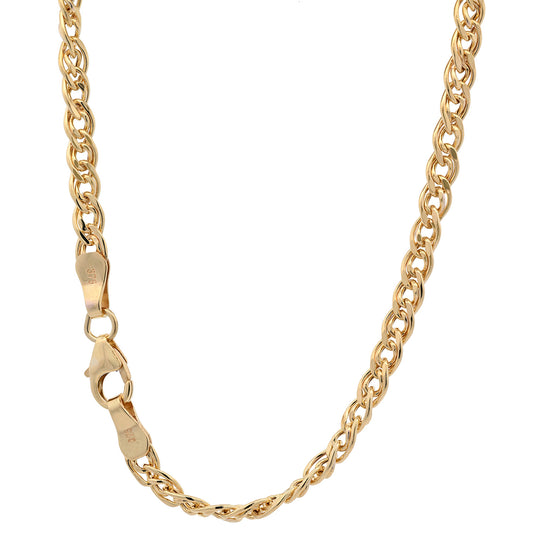 Goldkette Zwillingspanzerkette hohl Halskette 3,7 mm 375-9 Karat Gold