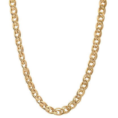 Goldkette Zwillingspanzerkette hohl Halskette 3,7 mm 375-9 Karat Gold