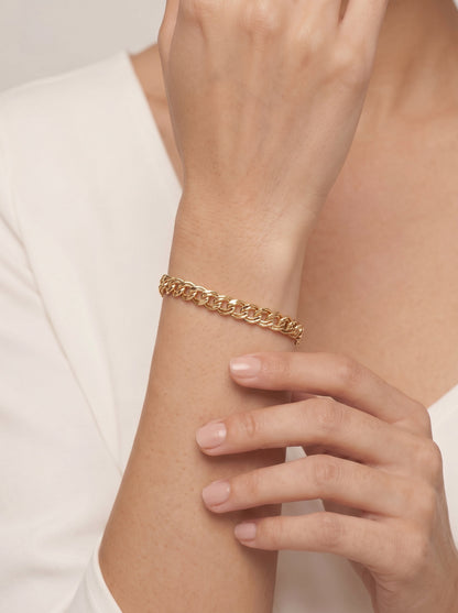 Goldkette Zwillingspanzerkette hohl Armkette 3,7 mm 375 - 9 Karat Gold