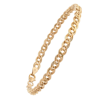 Goldkette Zwillingspanzerkette hohl Armkette 4,8 mm 375 - 9 Karat Gold