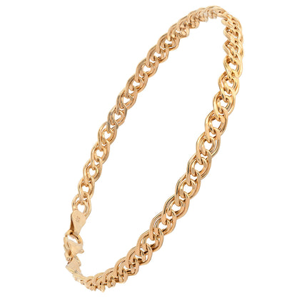 Goldkette Zwillingspanzerkette hohl Armkette 4,8 mm 375 - 9 Karat Gold