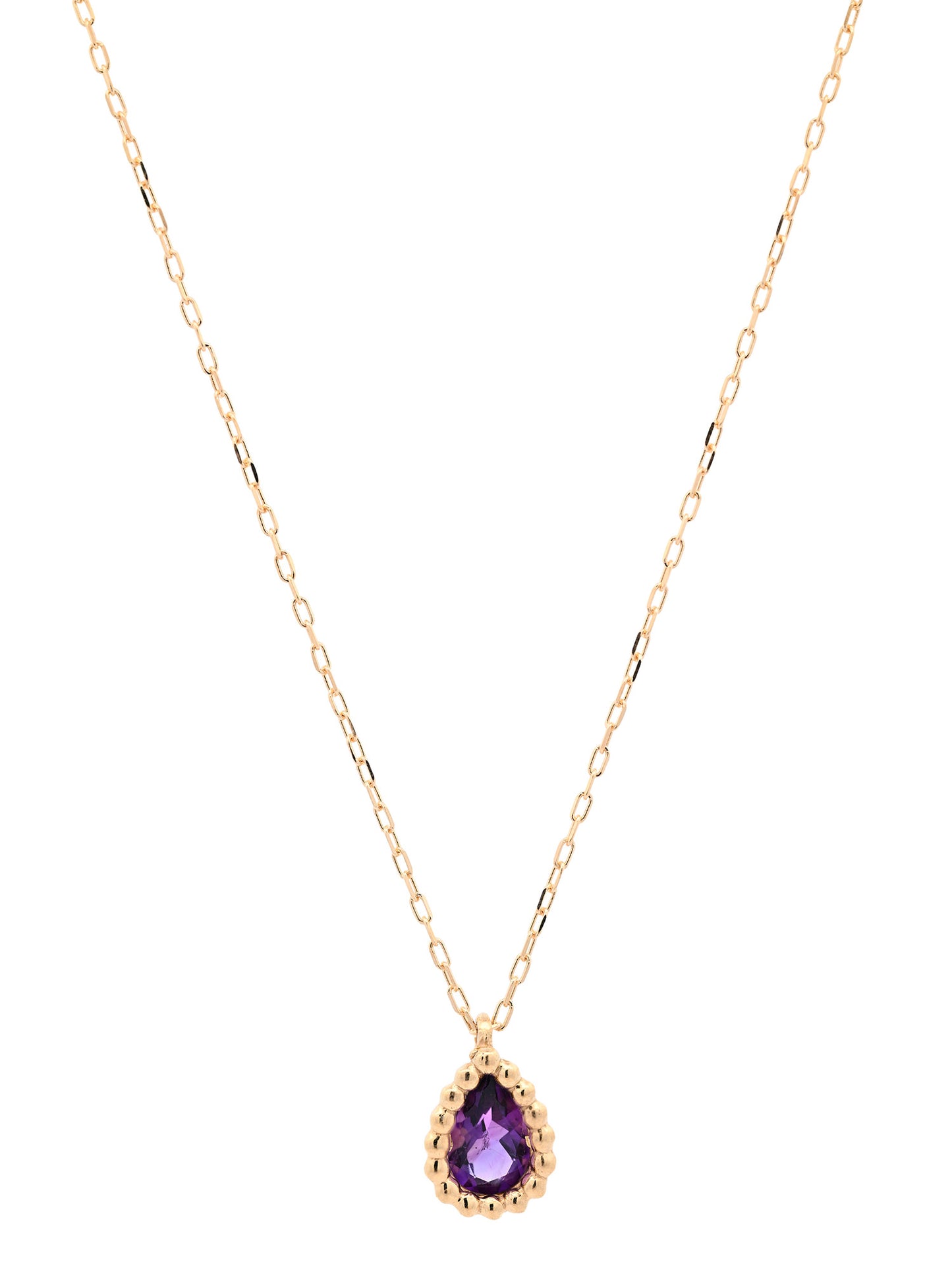 Goldkette Collier Halskette Amethyst massiv  750 - 18 Karat Gold 42 cm