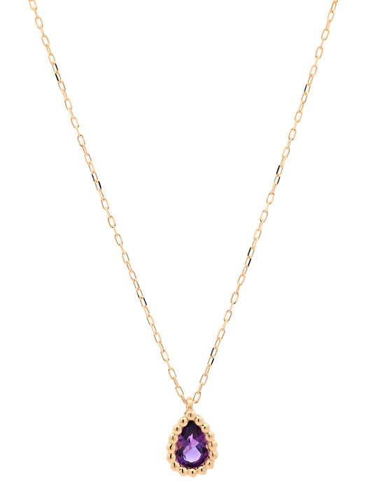 Goldkette Collier Halskette Amethyst massiv  750 - 18 Karat Gold 42 cm