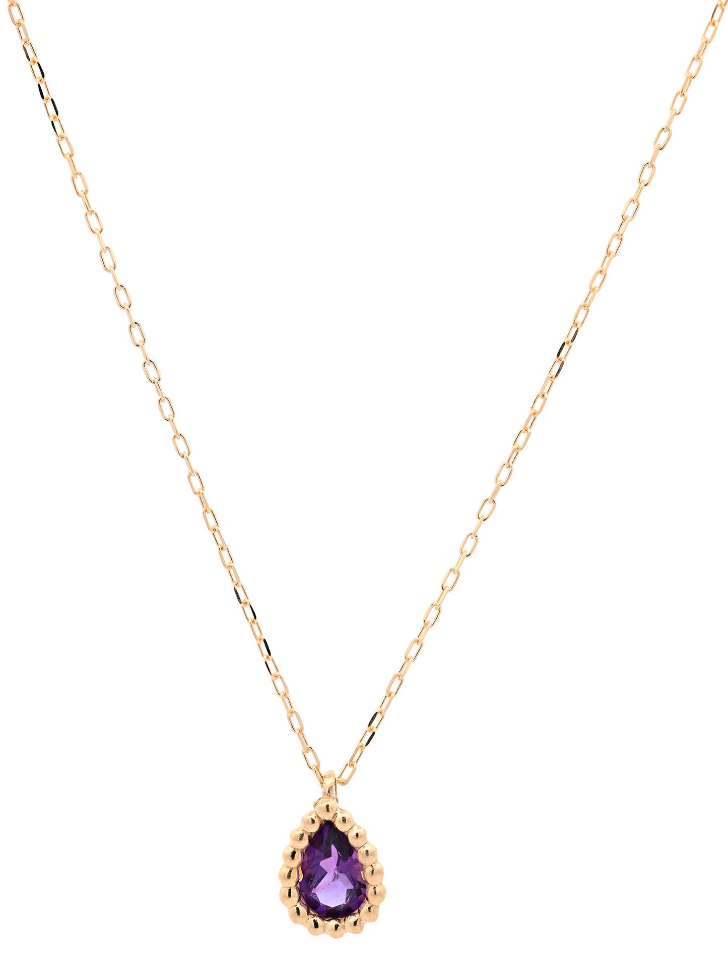 Goldkette Collier Halskette Amethyst massiv  750 - 18 Karat Gold 42 cm