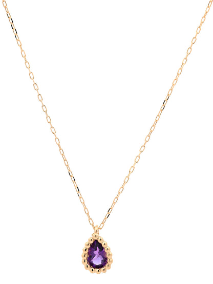 Goldkette Collier Halskette Amethyst massiv  750 - 18 Karat Gold 42 cm