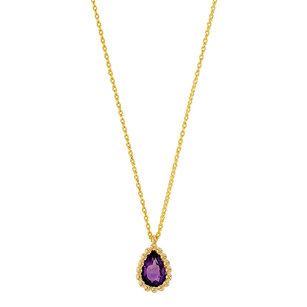 Goldkette Collier Halskette Amethyst massiv  750 - 18 Karat Gold 42 cm