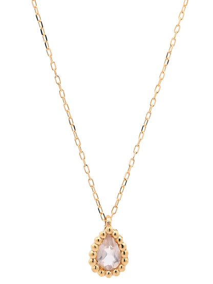 Goldkette Collier Halskette Rosenquarz massiv  750-18 Karat Gold 42 cm