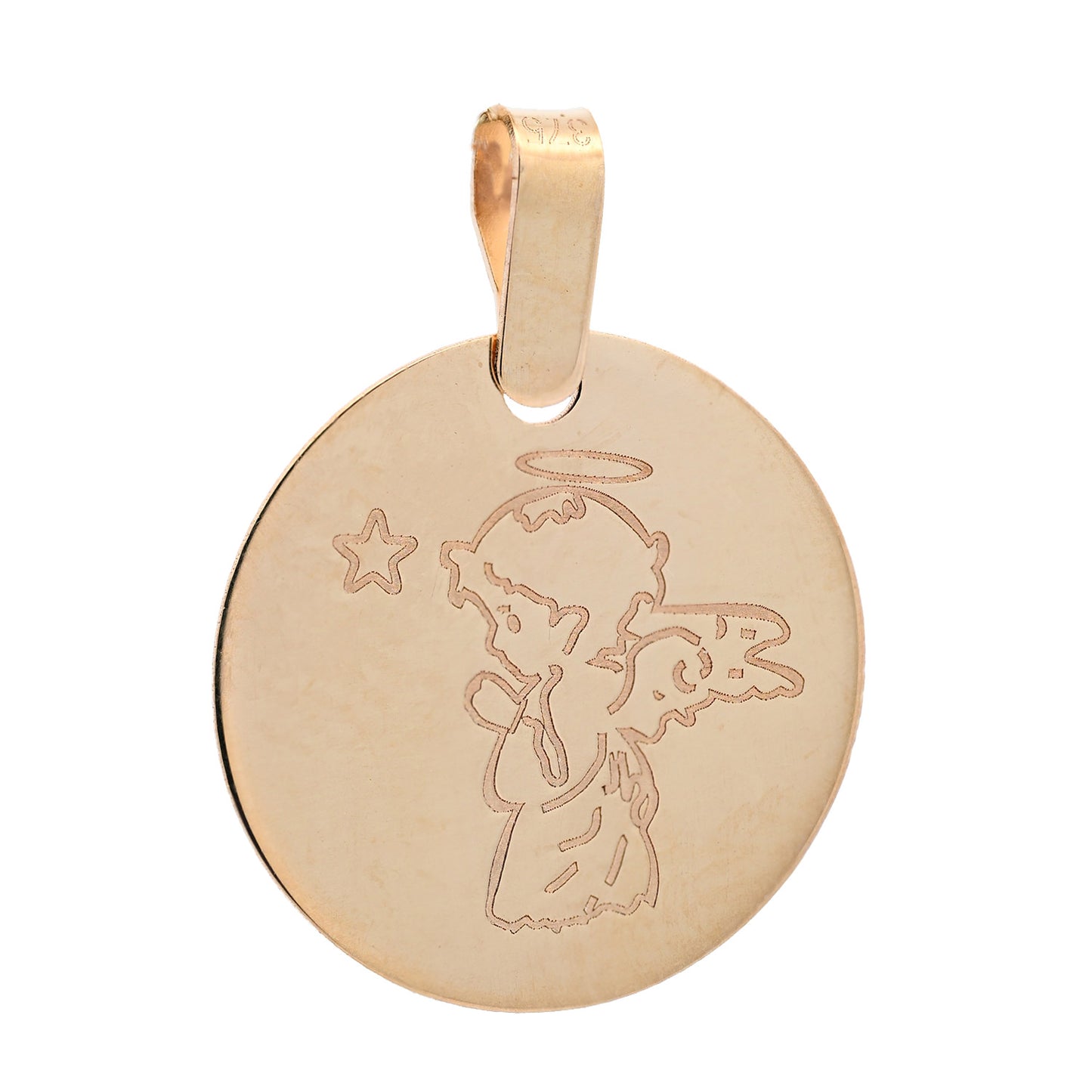 Gold Anhänger Engel echt massiv  375-9 Karat Gold