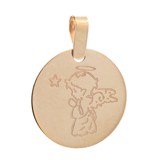 Gold Anhänger Engel echt massiv  375-9 Karat Gold