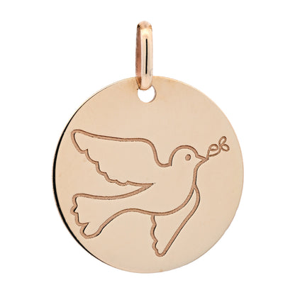 Gold Anhänger Friedenstaube echt massiv  375-9 Karat Gold