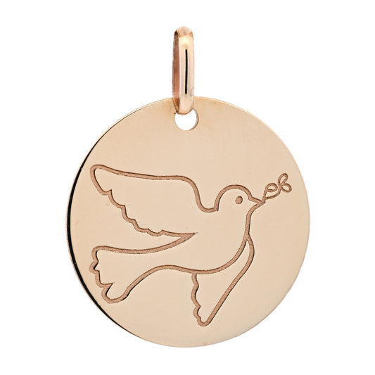 Gold Anhänger Friedenstaube echt massiv  375-9 Karat Gold