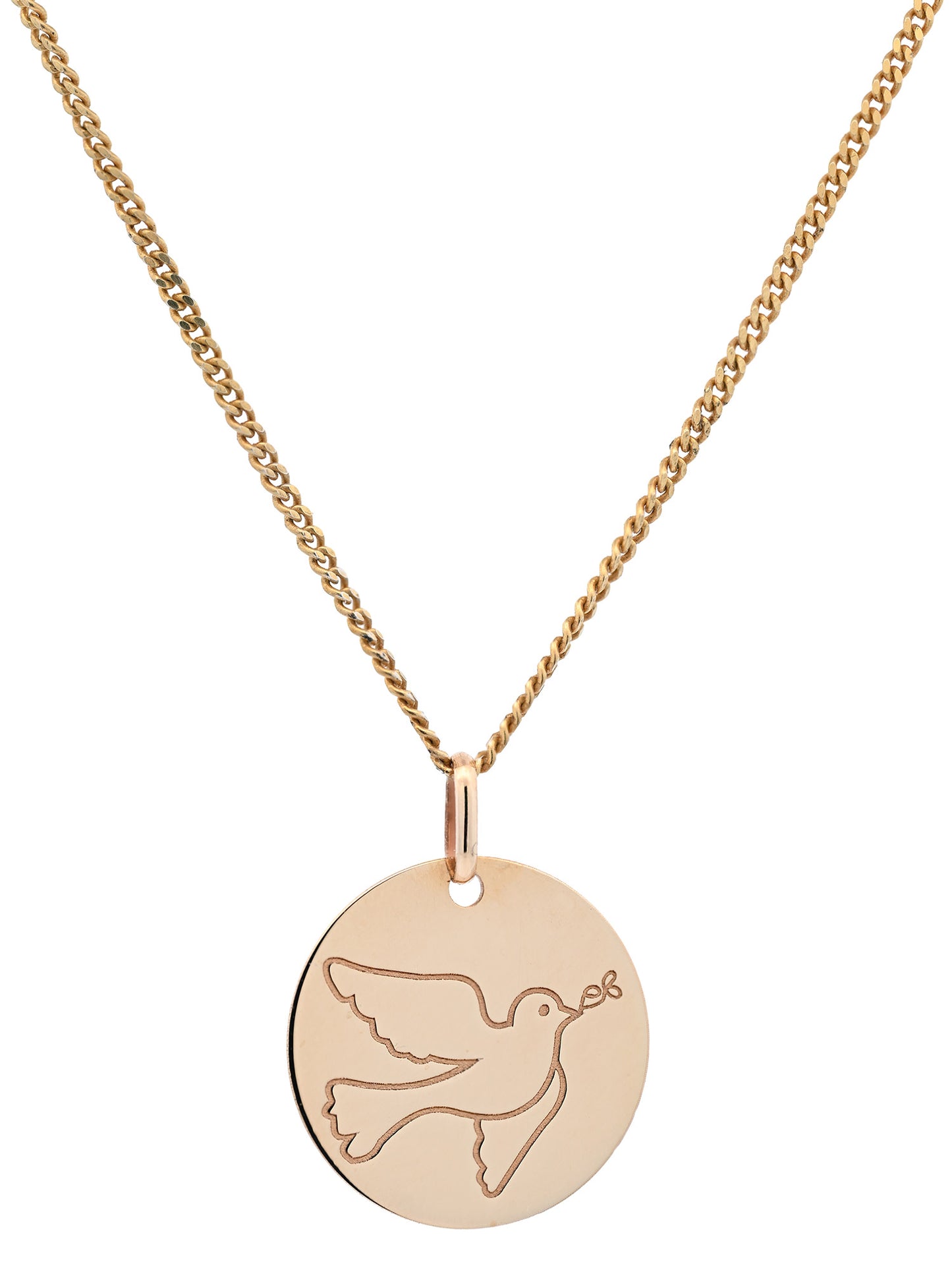 Gold Anhänger Friedenstaube echt massiv  375-9 Karat Gold